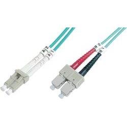 Optické vlákno optické vlákno kabel [1x zástrčka LC - 1x zástrčka SC] 50/125µ Multimode OM3 2 m Digitus Professional