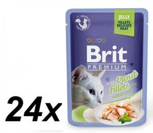 Brit Premium Cat Delicate Fillets in Jelly with Trout 24 x 85 g