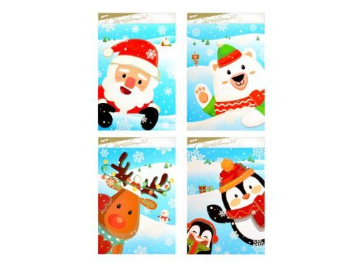 MFP 8886078 Okenní fólie vánoce glitr VA025 20x30cm