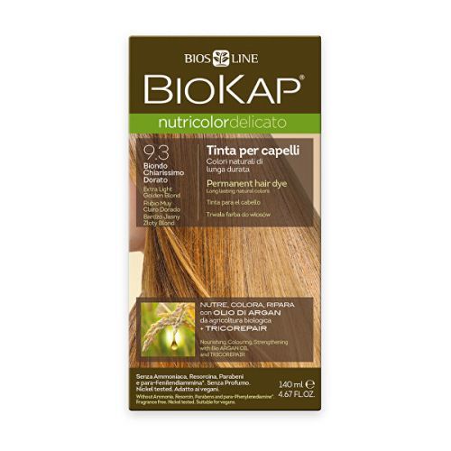 Biokap NUTRICOLOR DELICATO - Barva na vlasy - 9.30 Blond zlatá - Extra světlá 140 ml