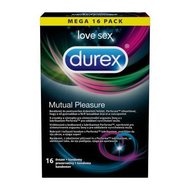 Durex Mutual Pleasure kondomy s vroubkovaným povrchem a speciálním lubrikantem 16 ks