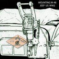 US Jeep lafeta před spolujezdce M-48 CAL. 30- kompletní