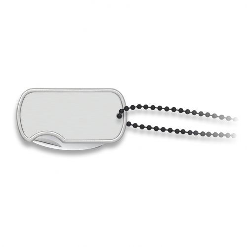 Nůž Albainox Dog Tag na krk - stříbrný