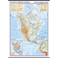 Severní a střední Amerika - školní nástěnná zeměpisná mapa 1:10 mil./96x136 cm - neuveden