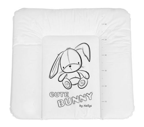 NELLYS NELLYS Přebalovací podložka, měkká, Cute Bunny, 85 x 72cm, bílá