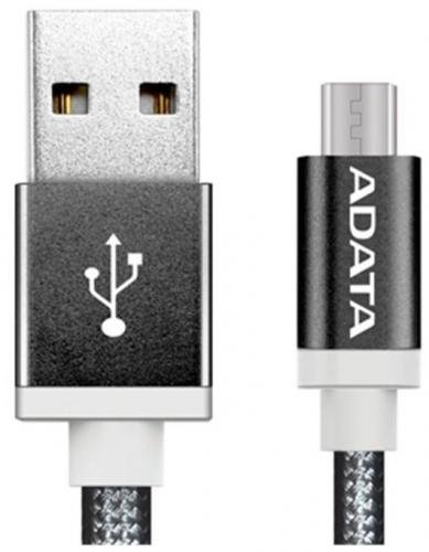 ADATA kabel Micro USB, pletený, 1 m, černý