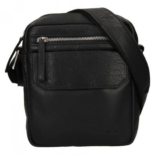 Pánská kožená taška přes rameno Lagen Jack - černá