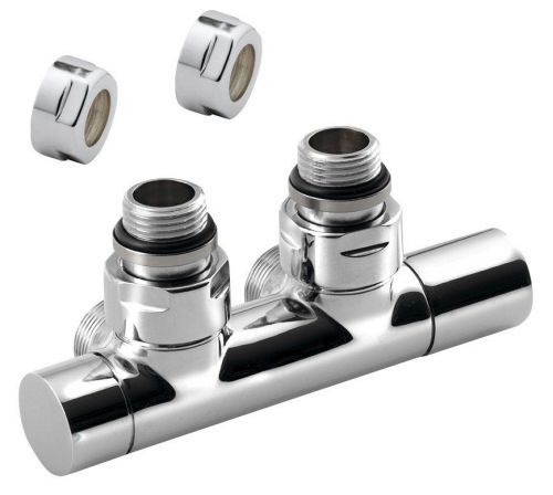 SAPHO TWIN připojovací sada ventilů pro středové připojení, rozteč 50mm, chrom CP401S