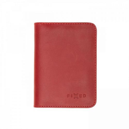 Kožená peněženka FIXED Smile Wallet XL se smart trackerem FIXED Smile PRO, červená