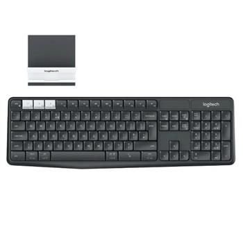 Logitech klávesnice K375s + stojan na mobil/tablet, US, černá