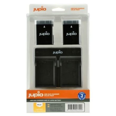 Jupio Kit 2x EN-EL19 + USB Dual Charger pro Nikon