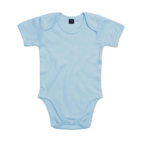 Dětské body Babybugz Organic Baby Short - světle modré, 3-6 měsíců