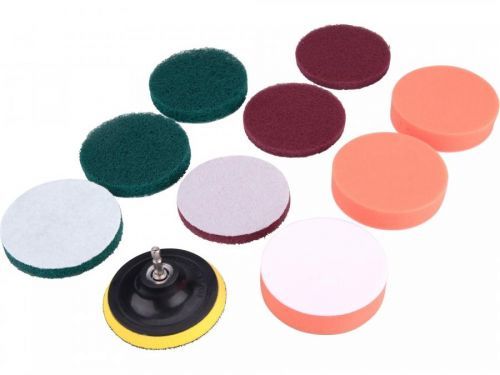 Sada lešticí a čisticí 100mm na vrtačku 10ks Extol Craft 904002