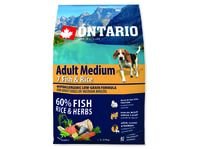 ONTARIO Dog Adult Medium Fish & Rice 2,25kg