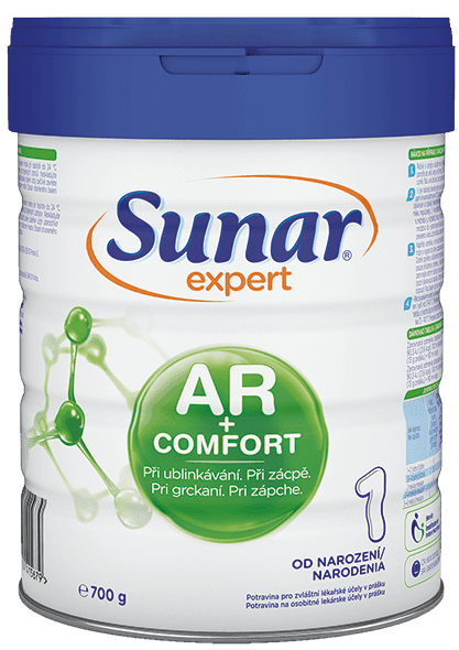 Sunar Expert AR&Comfort 1 počáteční kojenecké mléko při ublinkávání, zácpě a kolikách, 700g