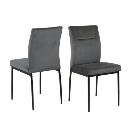 ACTONA Sada 2 ks − Jídelní židle Demi − šedá