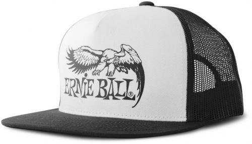 Ernie Ball 4159 Black with White Front and Black Eagle Logo Hat