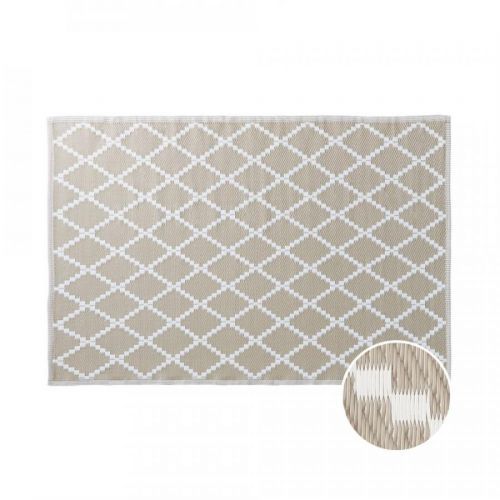 COLOUR CLASH Venkovní koberec kosočtverce 180 x 120 cm - přírodní