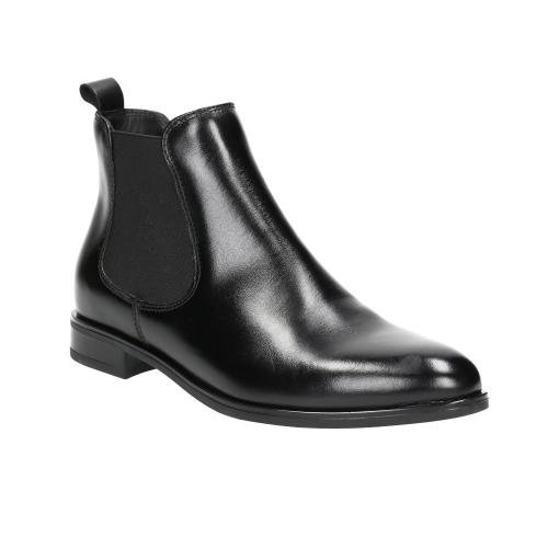 Černá kožená obuv v Chelsea stylu