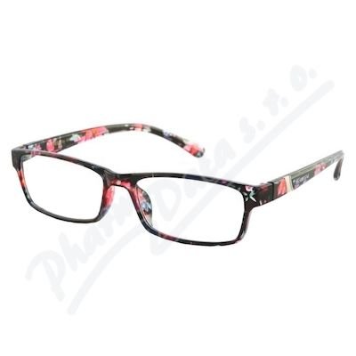 Brýle čtecí +1.50 UV400 černo-květinové