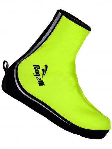 Nepromokavé windprotecové cyklonávleky s robustním zakončením špičky Rogelli ASPETTO, reflexní žluté 2XL