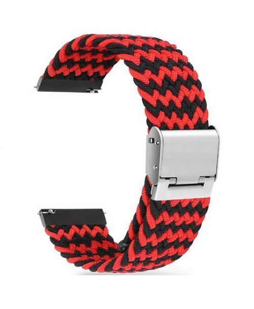 Pletený řemínek TopQ Braid pro Apple Watch 3-4-5-6-SE 42-44mm červeno-černý 60384