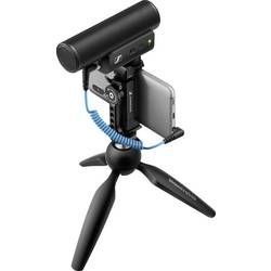 Kamerový mikrofon kabelový Sennheiser MKE 400 Mobile Kit, vč. ochrany proti větru, vč. kabelu, vč. tašky, vč. svorky, vč. stativu