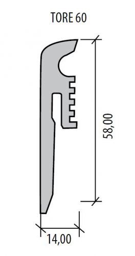 Lišta soklová Home tore 60 kalahari