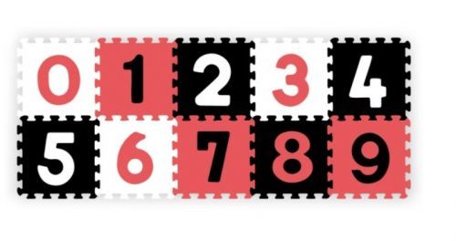 BabyOno BabyOno Pěnové puzzle - Čísla, 10ks, černá/červená/bílá