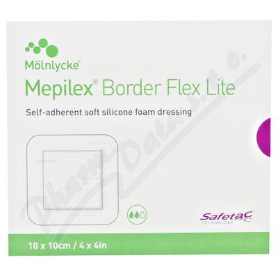 MEPILEX BORDER FLEX LITE samolepící pěnové krytí 10X10 CM, 5 KS