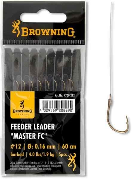 Feeder návazec Browning Feeder Leader MASTER FC 0,12mm/1,10kg háčik 2