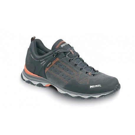 Meindl Ontario GTX schwarz/orange pánské nepromokavé nízké kožené trekové boty 42 EUR