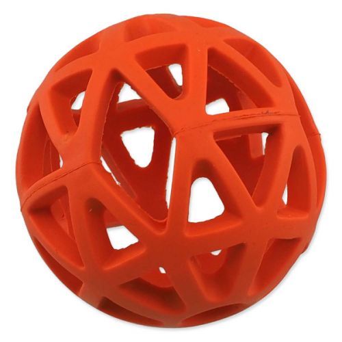 Děrovaný míček Dog Fantasy oranžový 7cm