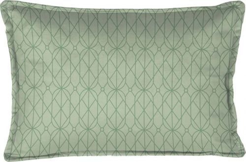 Zelený dekorativní polštář Velvet Atelier Art Deco, 50 x 35 cm