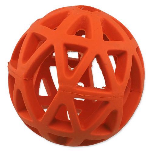 Děrovaný míček Dog Fantasy oranžový 9cm