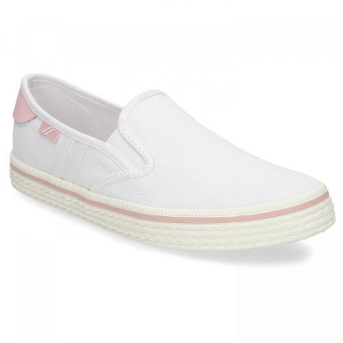 Bílé dámské textilní Slip-on tenisky