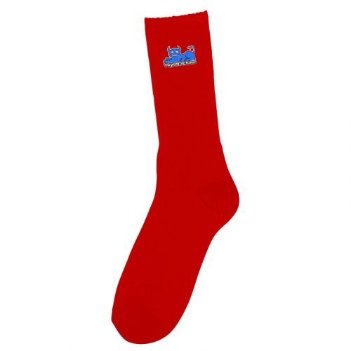 ponožky TOY MACHINE - Tm Devil Cat Socks Red (RED)
