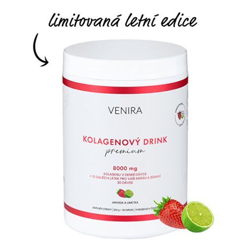 VENIRA PREMIUM kolagenový drink, jahoda-limetka, 324 g