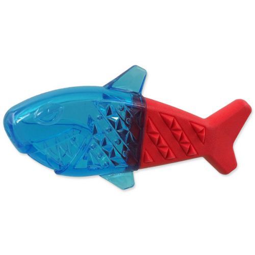 Chladící žralok Dog Fantasy červeno-modrý 18cm