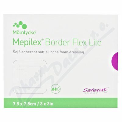 MEPILEX BORDER FLEX LITE samolepící pěnové krytí 7,5X7,5 CM, 5 KS