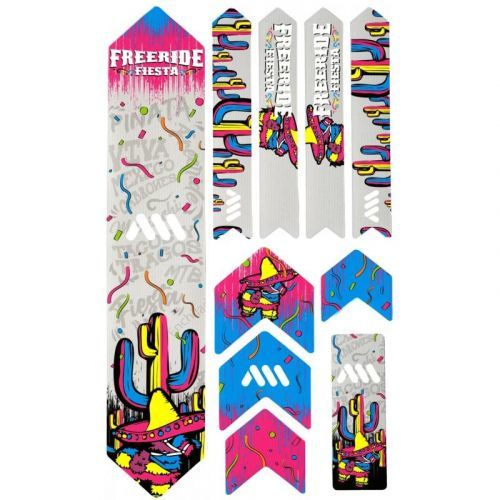 Nálepky AMS Honeycomb Frame Guard Extra - ochranné na rám, Freeride Fiesta