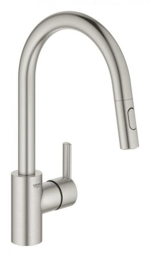 Dřezová baterie Grohe Feel s vytahovací sprškou, 2 proudy supersteel 31486DC1