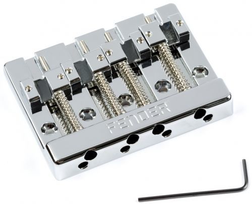 Fender Fender HiMass 4-String Bass Bridge Assembly With Zinc Saddles,