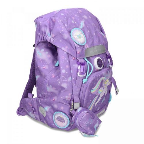 Dívčí fialový školní batoh s poníkem