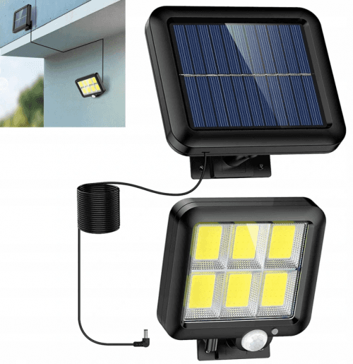 Solární venkovní osvětlení 120 LED, pohybový senzor