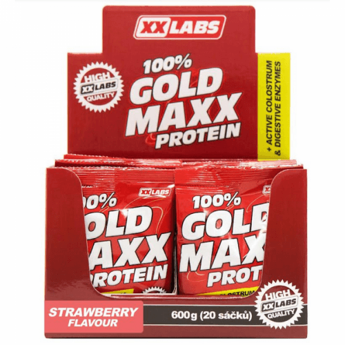 XXLABS 100% Gold maxx protein jahoda sáčky 20 x 30 g