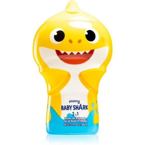 Air Val Baby Shark jemný sprchový gel a šampon pro děti 400 ml
