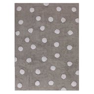 Šedý bavlněný ručně vyráběný koberec Lorena Canals Polka, 120 x 160 cm