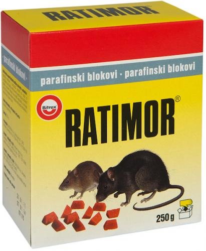 Ratimor parafínové bloky na hubení hlodavců 250 g