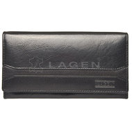 Lagen Dámská černá kožená peněženka Black W-2025